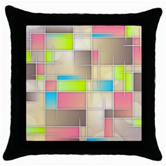 Background Abstract Grid Throw Pillow Case (black) by Nexatart