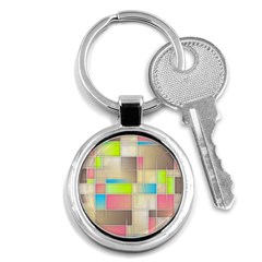 Background Abstract Grid Key Chains (Round) 