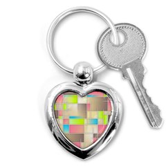 Background Abstract Grid Key Chains (Heart) 