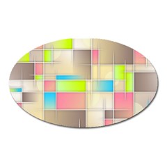 Background Abstract Grid Oval Magnet