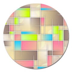 Background Abstract Grid Magnet 5  (Round)