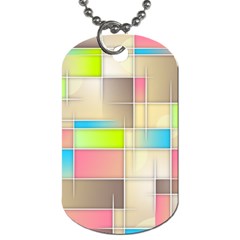 Background Abstract Grid Dog Tag (Two Sides)