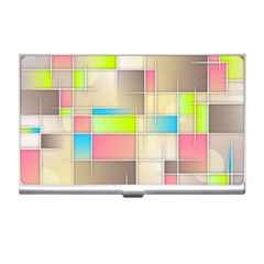 Background Abstract Grid Business Card Holders