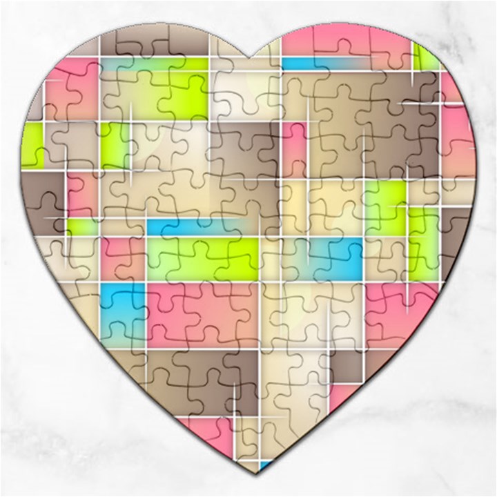 Background Abstract Grid Jigsaw Puzzle (Heart)