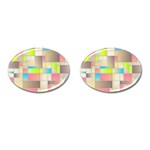 Background Abstract Grid Cufflinks (Oval) Front(Pair)