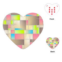 Background Abstract Grid Playing Cards (Heart) 