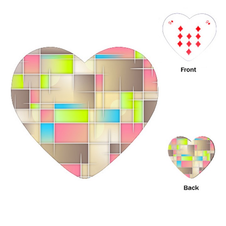 Background Abstract Grid Playing Cards (Heart) 