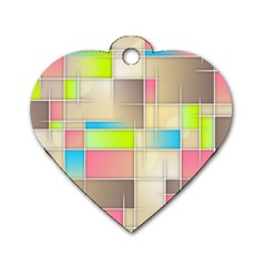 Background Abstract Grid Dog Tag Heart (two Sides) by Nexatart