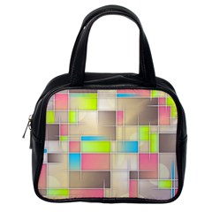 Background Abstract Grid Classic Handbags (one Side) by Nexatart