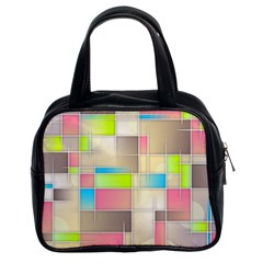 Background Abstract Grid Classic Handbags (2 Sides)