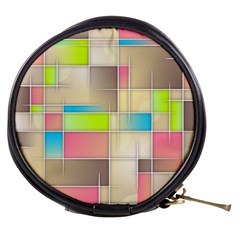 Background Abstract Grid Mini Makeup Bags