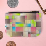 Background Abstract Grid Mini Coin Purses Back