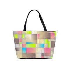 Background Abstract Grid Shoulder Handbags