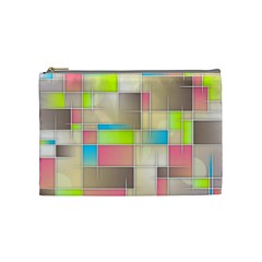 Background Abstract Grid Cosmetic Bag (Medium) 