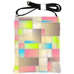 Background Abstract Grid Shoulder Sling Bags