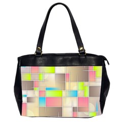 Background Abstract Grid Office Handbags (2 Sides) 