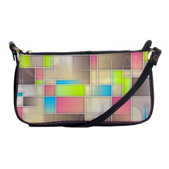 Background Abstract Grid Shoulder Clutch Bags