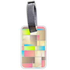 Background Abstract Grid Luggage Tags (two Sides) by Nexatart