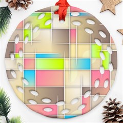 Background Abstract Grid Ornament (Round Filigree)