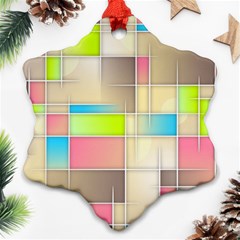 Background Abstract Grid Ornament (Snowflake)