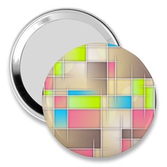 Background Abstract Grid 3  Handbag Mirrors