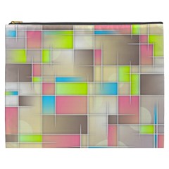 Background Abstract Grid Cosmetic Bag (XXXL) 