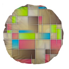 Background Abstract Grid Large 18  Premium Round Cushions