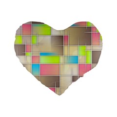 Background Abstract Grid Standard 16  Premium Heart Shape Cushions