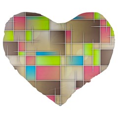 Background Abstract Grid Large 19  Premium Heart Shape Cushions