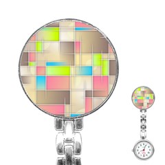 Background Abstract Grid Stainless Steel Nurses Watch