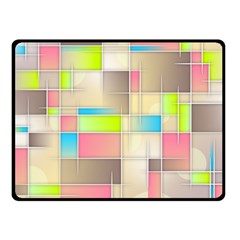 Background Abstract Grid Double Sided Fleece Blanket (Small) 