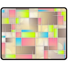 Background Abstract Grid Double Sided Fleece Blanket (Medium) 