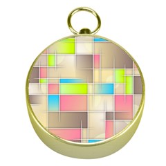 Background Abstract Grid Gold Compasses