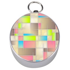 Background Abstract Grid Silver Compasses