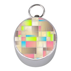 Background Abstract Grid Mini Silver Compasses