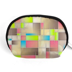 Background Abstract Grid Accessory Pouches (Medium) 