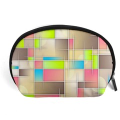 Background Abstract Grid Accessory Pouches (Large) 