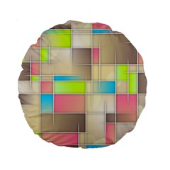 Background Abstract Grid Standard 15  Premium Flano Round Cushions