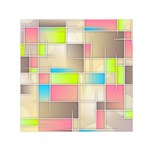 Background Abstract Grid Small Satin Scarf (Square) Front