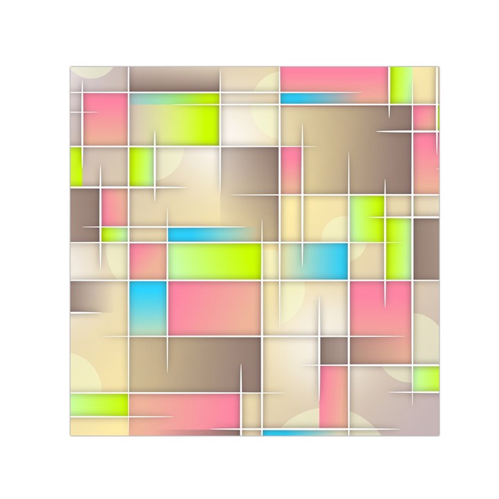 Background Abstract Grid Small Satin Scarf (Square)