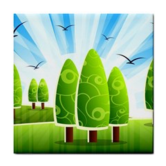 Landscape Nature Background Tile Coasters by Nexatart