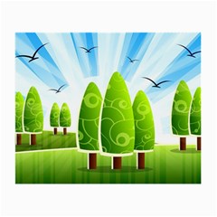 Landscape Nature Background Small Glasses Cloth by Nexatart