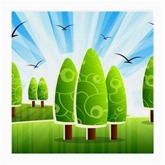 Landscape Nature Background Medium Glasses Cloth by Nexatart