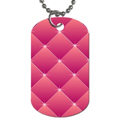 Pink Background Geometric Design Dog Tag (one Side) by Nexatart