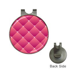 Pink Background Geometric Design Hat Clips With Golf Markers by Nexatart