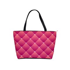 Pink Background Geometric Design Shoulder Handbags by Nexatart