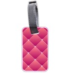 Pink Background Geometric Design Luggage Tags (Two Sides) Front