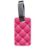 Pink Background Geometric Design Luggage Tags (Two Sides) Back