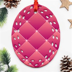 Pink Background Geometric Design Ornament (oval Filigree) by Nexatart