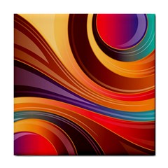 Abstract Colorful Background Wavy Tile Coasters